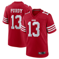 Fenge SFr.49ers #13 Brock Purdy Player Scarlet Replica Game Stitched Jerseys