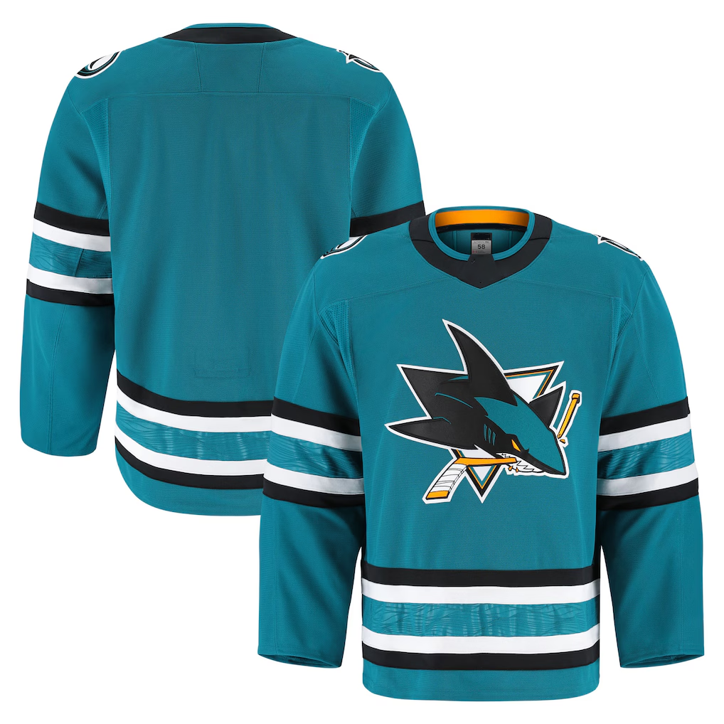 Fenge S.Jose Sharks Teal Home Authentic Pro Jerseys