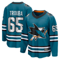 Fenge S.Jose Sharks #65 Jacob Trouba Teal Home Breakaway Jerseys