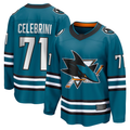 Fenge S.Jose Sharks #71 Macklin Celebrini Teal Home Breakaway Jerseys