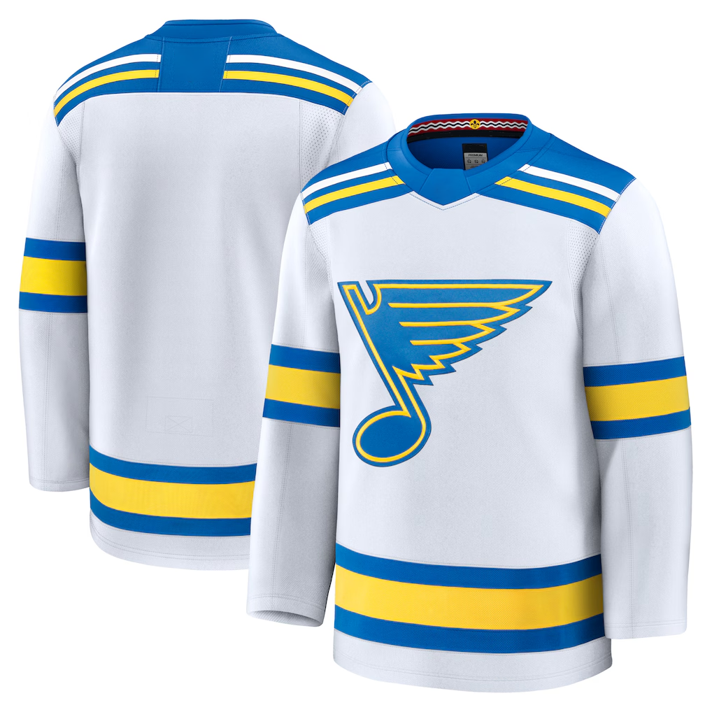 Fenge St.L.Blues White Away Premium Jerseys