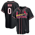 Fenge St. Louis Cardinals #0 Masyn Winn Player Black Carbon Fashio Game Stitched Jerseys