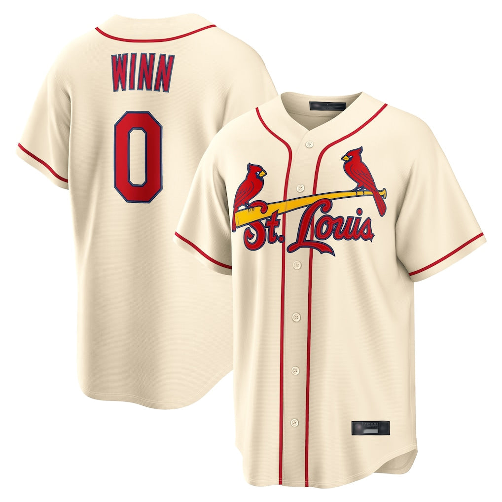 Fenge St. Louis Cardinals #0 Masyn Winn Player Cream Home Game Stitched Jerseys