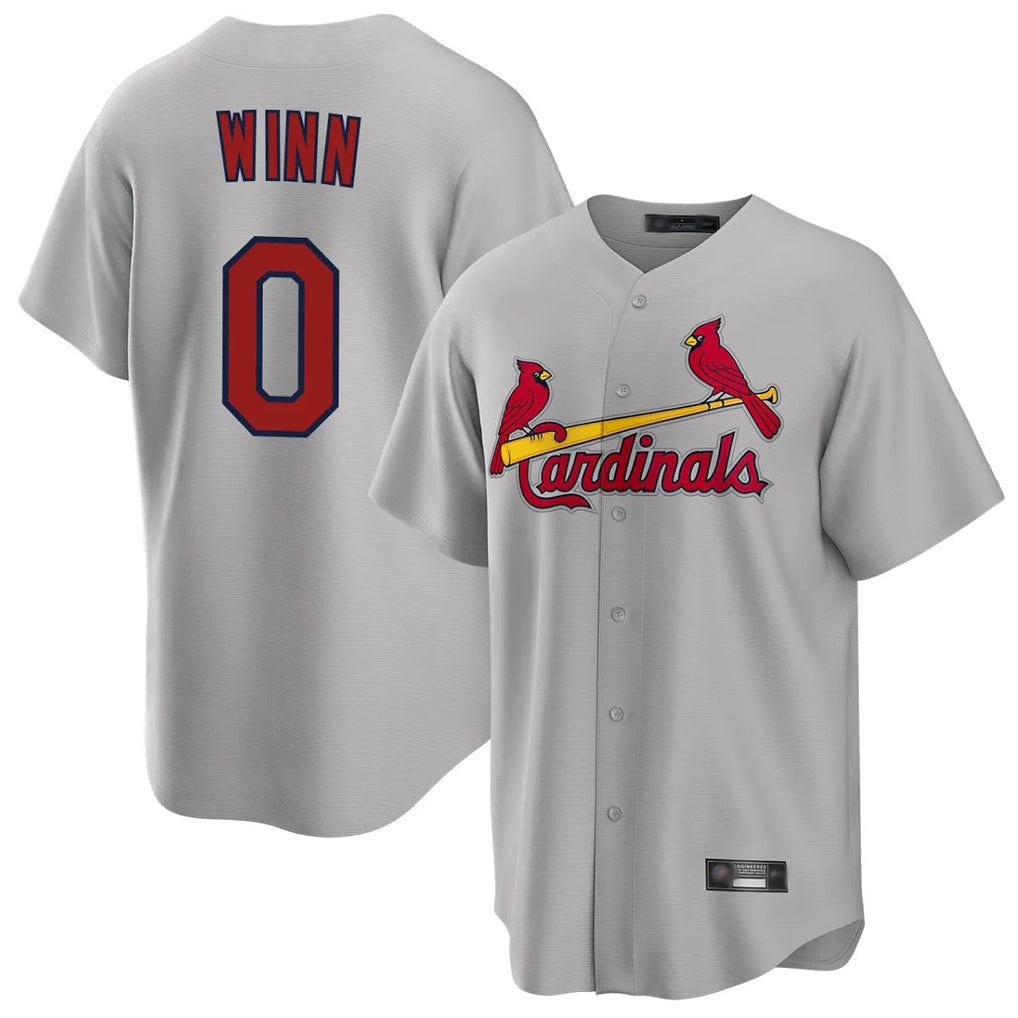 Fenge St. Louis Cardinals #0 Masyn Winn Player Gray Home Game Stitched Jerseys
