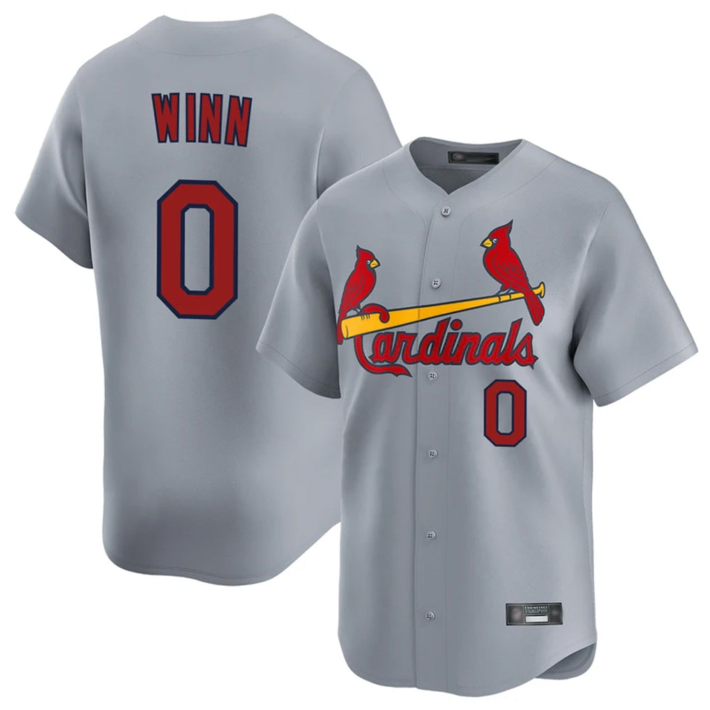 Fenge St. Louis Cardinals #0 Masyn Winn Player Gray Home Limited Stitched Jerseys