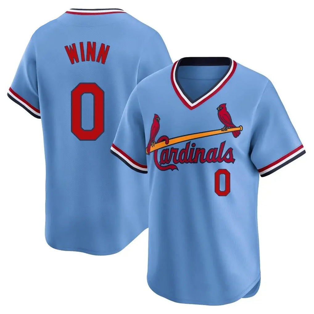 Fenge St. Louis Cardinals #0 Masyn Winn Player Light Blue City Connect Home T-shirt Stitched Jerseys