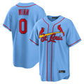 Fenge St. Louis Cardinals #0 Masyn Winn Player Light Blue  Home Game Stitched Jerseys