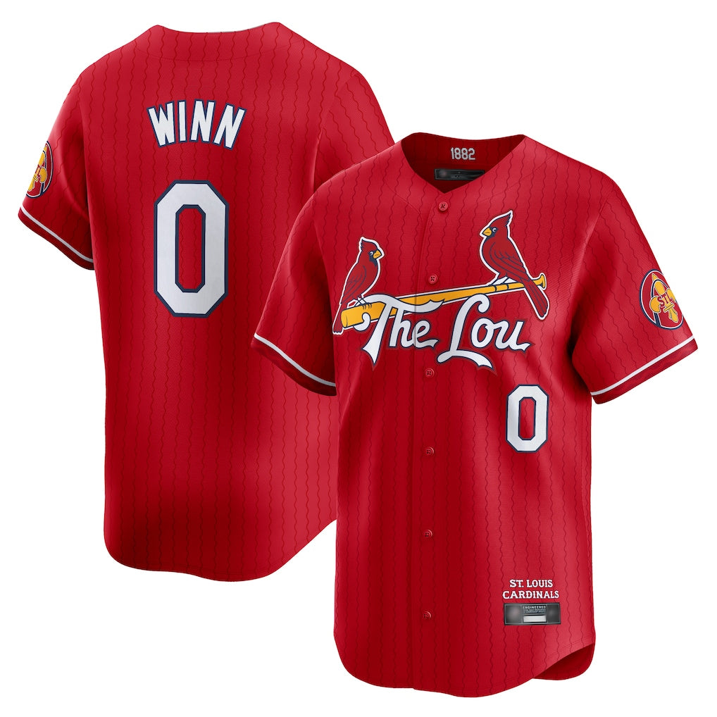 Fenge St. Louis Cardinals #0 Masyn Winn Player Red City Connect Limited Stitched Jerseys