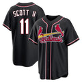 Fenge St. Louis Cardinals #11 Victor Scott II Player Black Carbon Fashio Game Stitched Jerseys