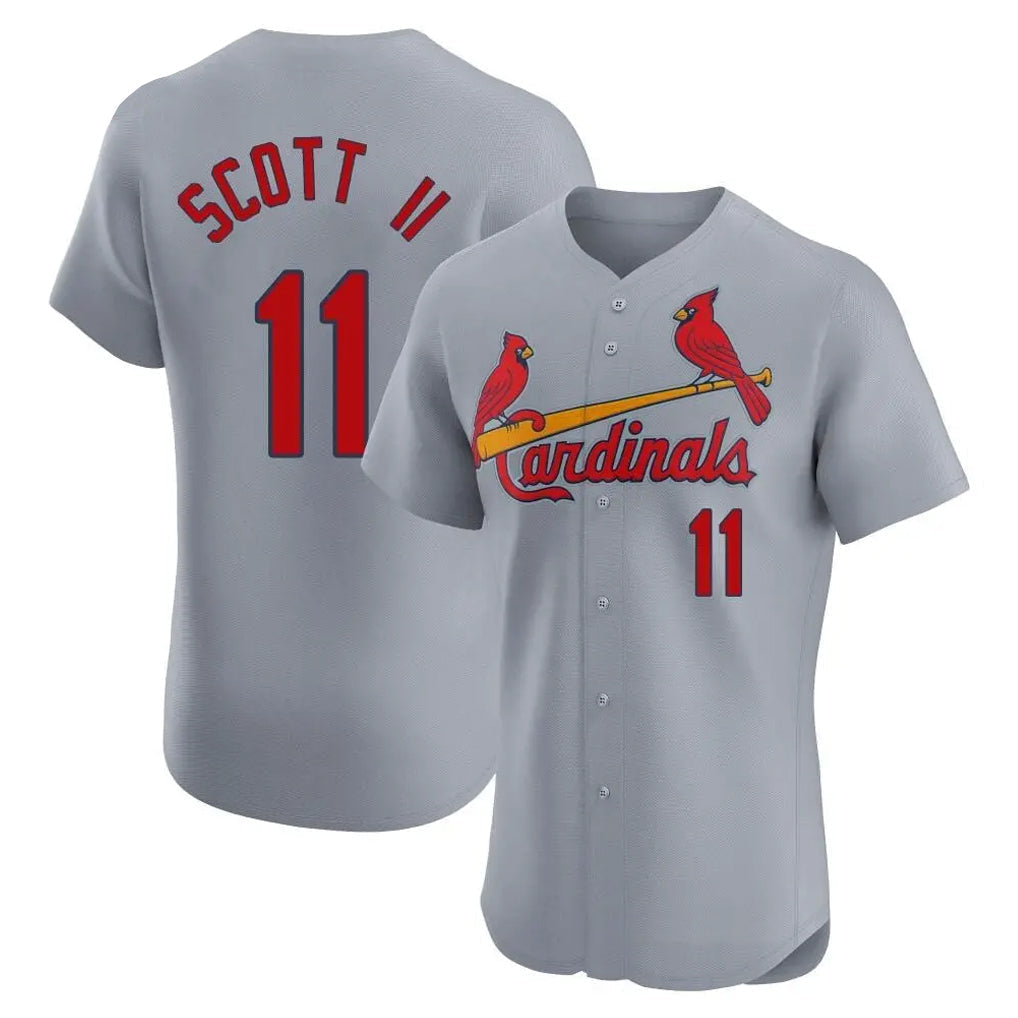 Fenge St. Louis Cardinals #11 Victor Scott II Player Gray Home Limited Elite Stitched Jerseys