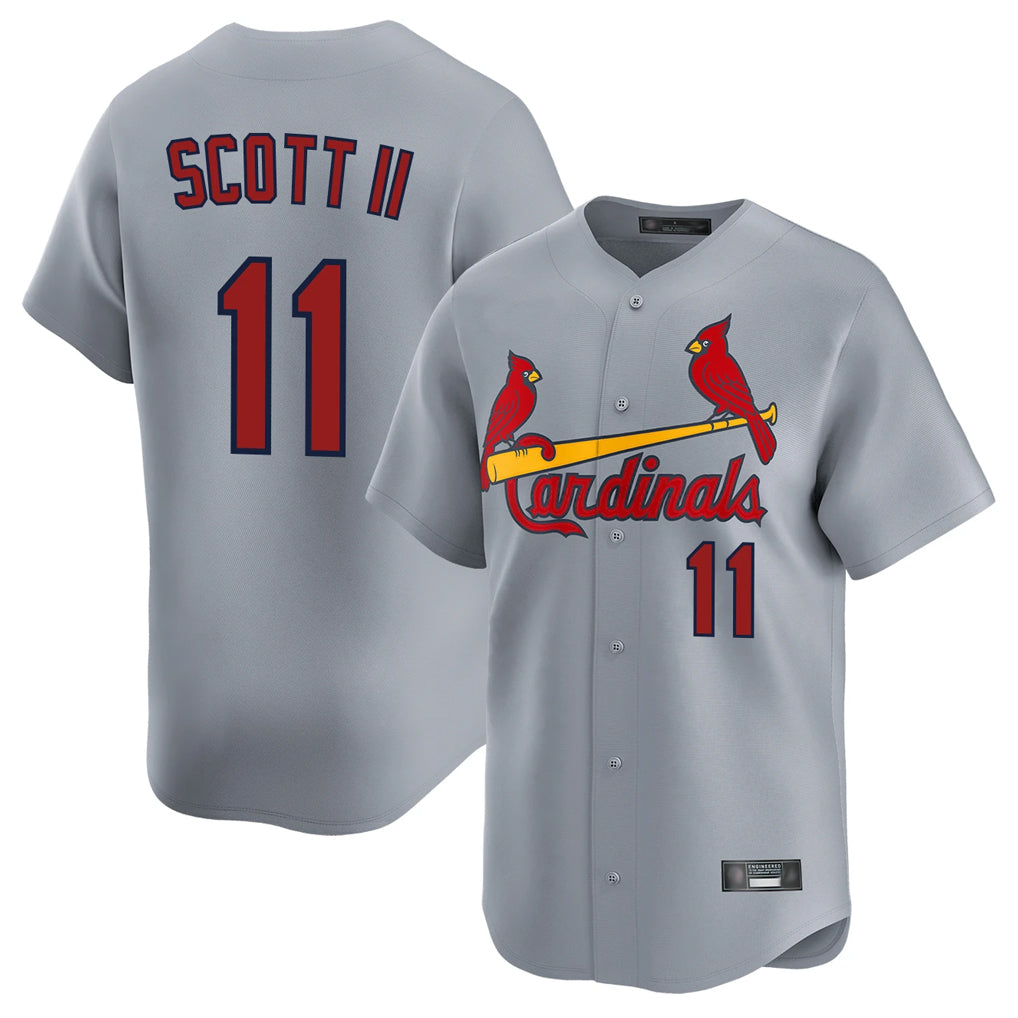 Fenge St. Louis Cardinals #11 Victor Scott II Player Gray Home Limited Stitched Jerseys