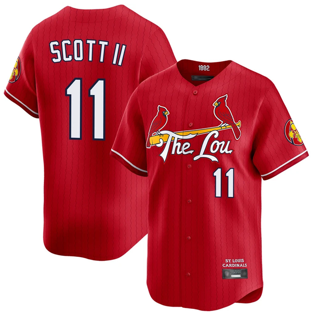 Fenge St. Louis Cardinals #11 Victor Scott II Player Red City Connect Limited Stitched Jerseys