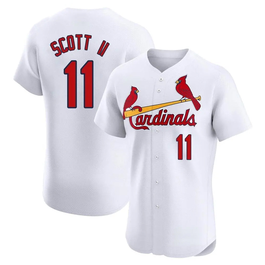 Fenge St. Louis Cardinals #11 Victor Scott II Player White Home Limited Elite Stitched Jerseys