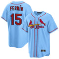 Fenge St. Louis Cardinals #15 Jose Fermin Player Light Blue Home Game Stitched Jerseys
