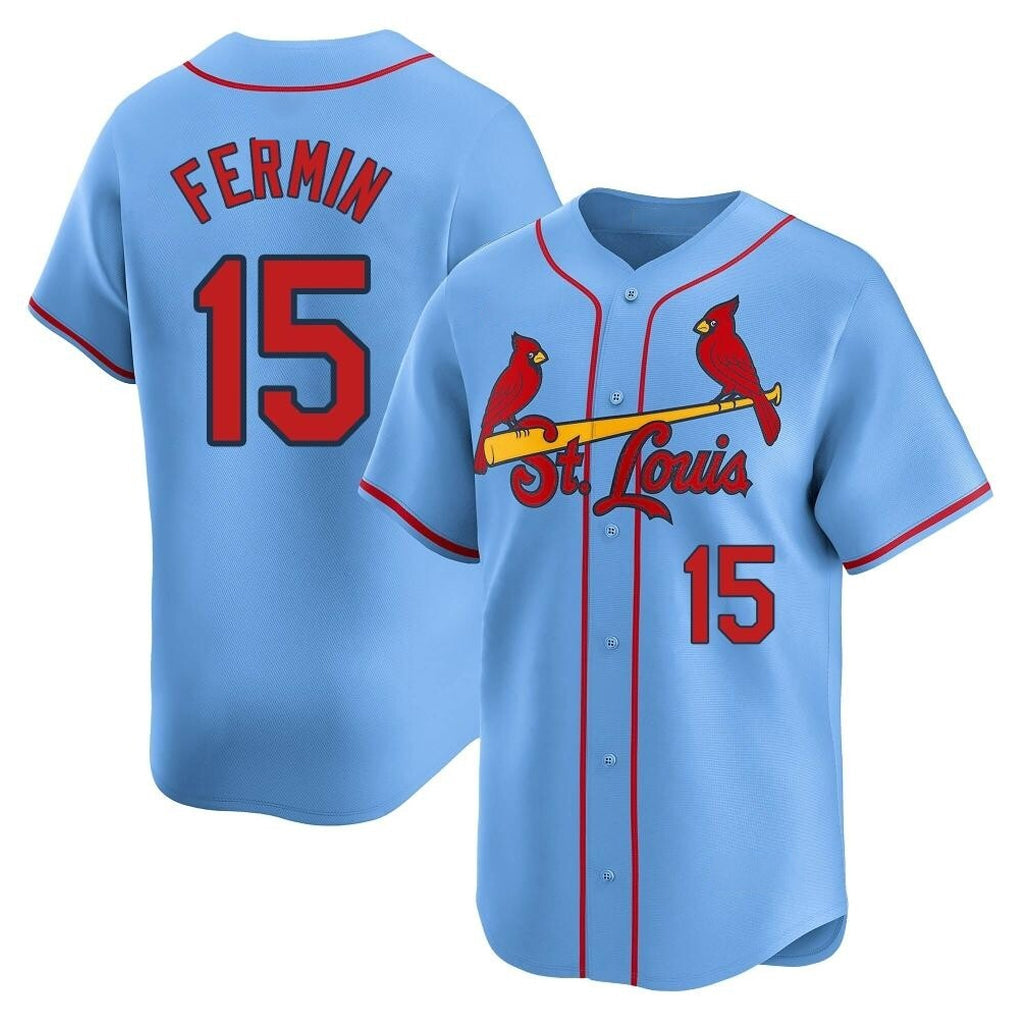 Fenge St. Louis Cardinals #15 Jose Fermin Player Light Blue Home Limited Stitched Jerseys