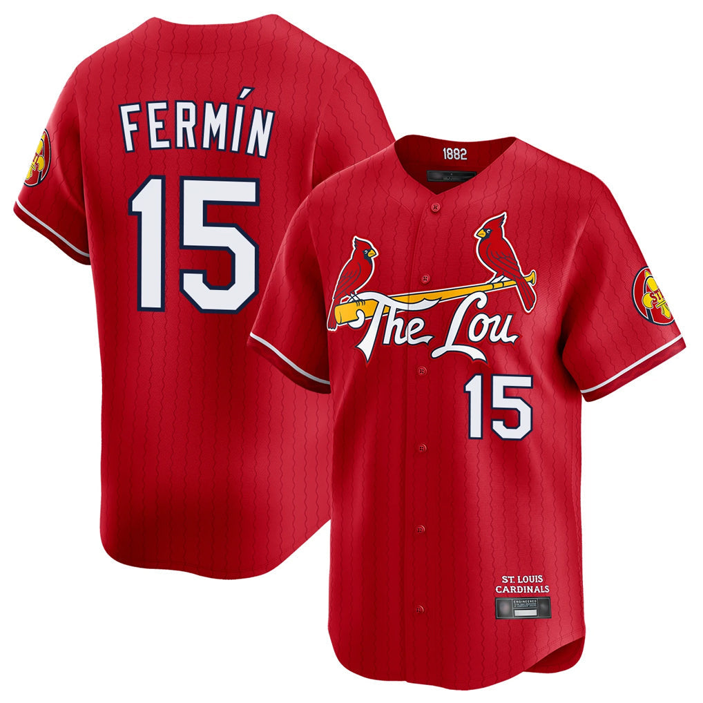Fenge St. Louis Cardinals #15 Jose Fermin Player Red City Connect Limited Stitched Jerseys