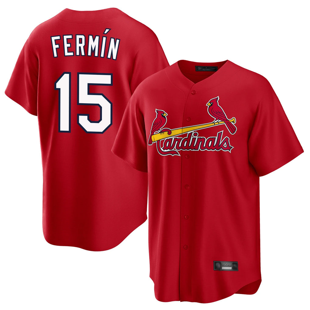 Fenge St. Louis Cardinals #15 Jose Fermin Player Red Home Game Stitched Jerseys