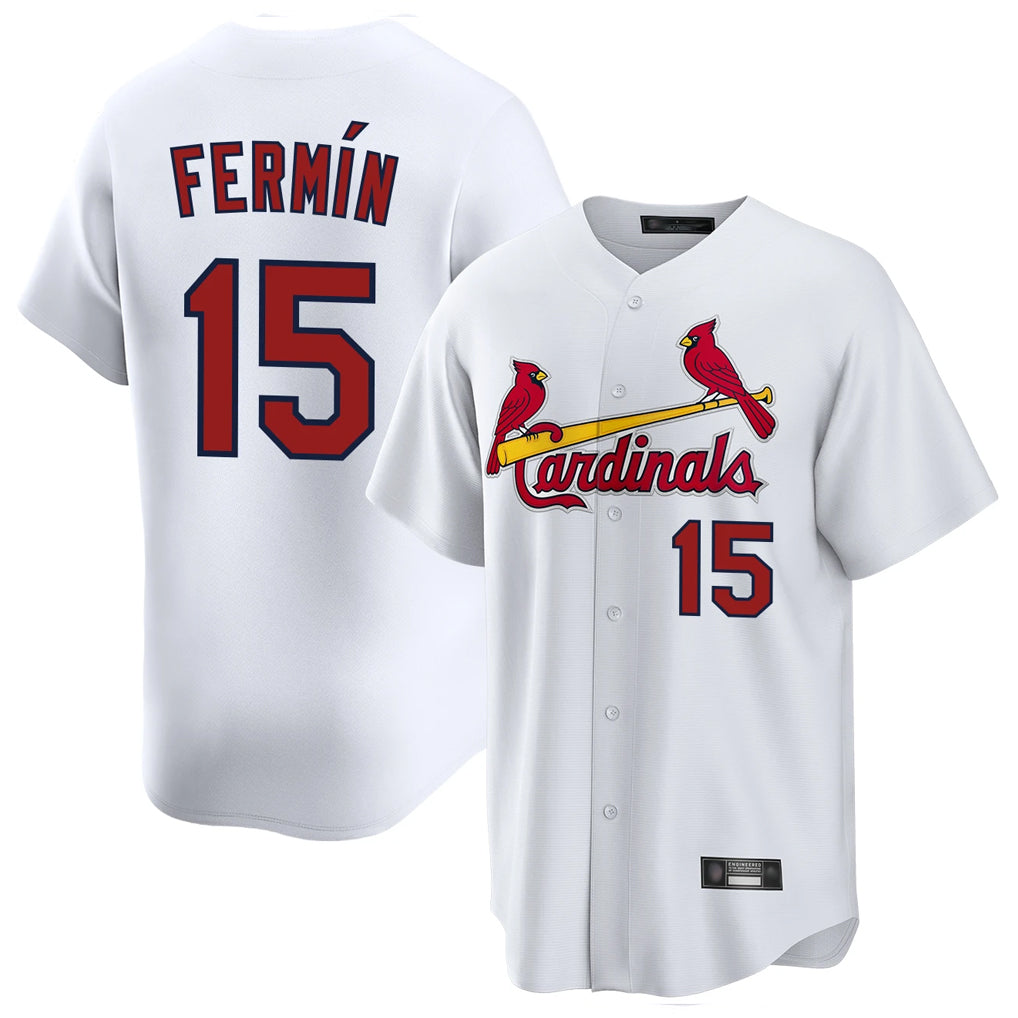 Fenge St. Louis Cardinals #15 Jose Fermin Player White Home Game Stitched Jerseys