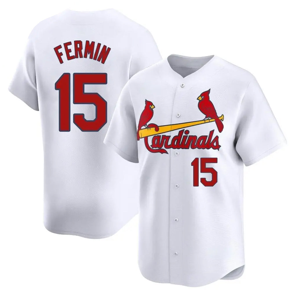 Fenge St. Louis Cardinals #15 Jose Fermin Player White Home Limited Stitched Jerseys