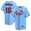 Fenge St. Louis Cardinals #16 Nolan Gorman Player Light Blue Home Game Stitched Jerseys