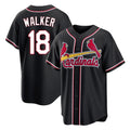 Fenge St. Louis Cardinals #18 Jordan Walker Player Black Carbon Fashio Game Stitched Jerseys