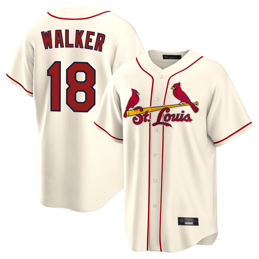 Fenge St. Louis Cardinals #18 Jordan Walker Player Cream Home Game Stitched Jerseys