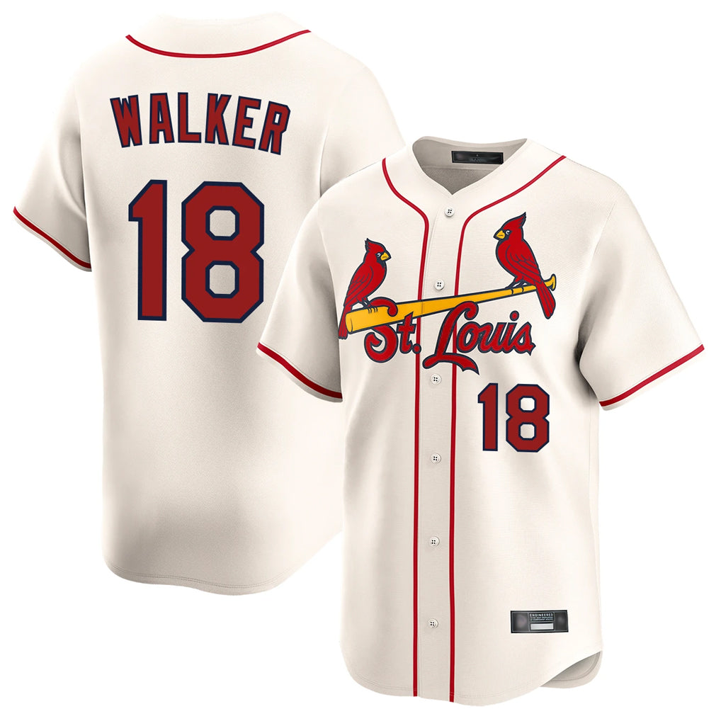 Fenge St. Louis Cardinals #18 Jordan Walker Player Cream Home Limited Stitched Jerseys