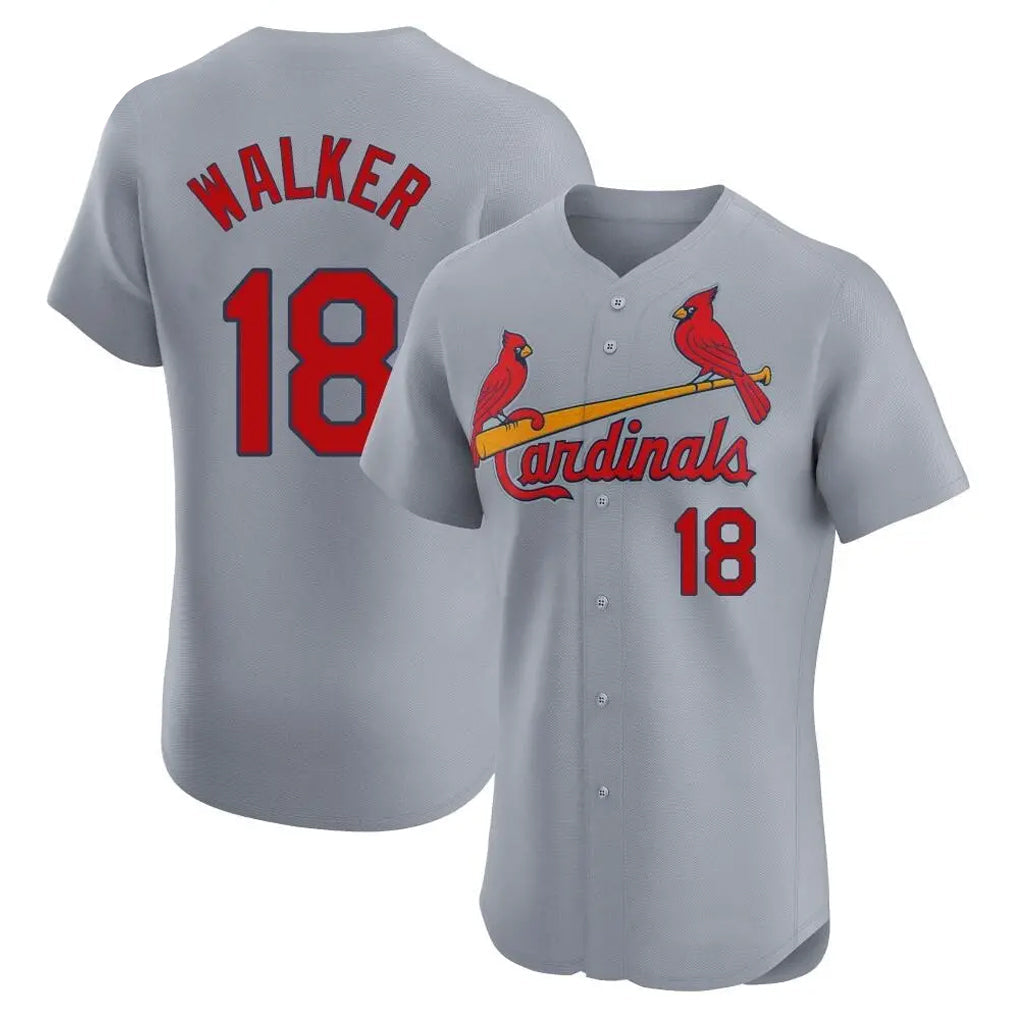 Fenge St. Louis Cardinals #18 Jordan Walker Player Gray Home Limited Elite Stitched Jerseys