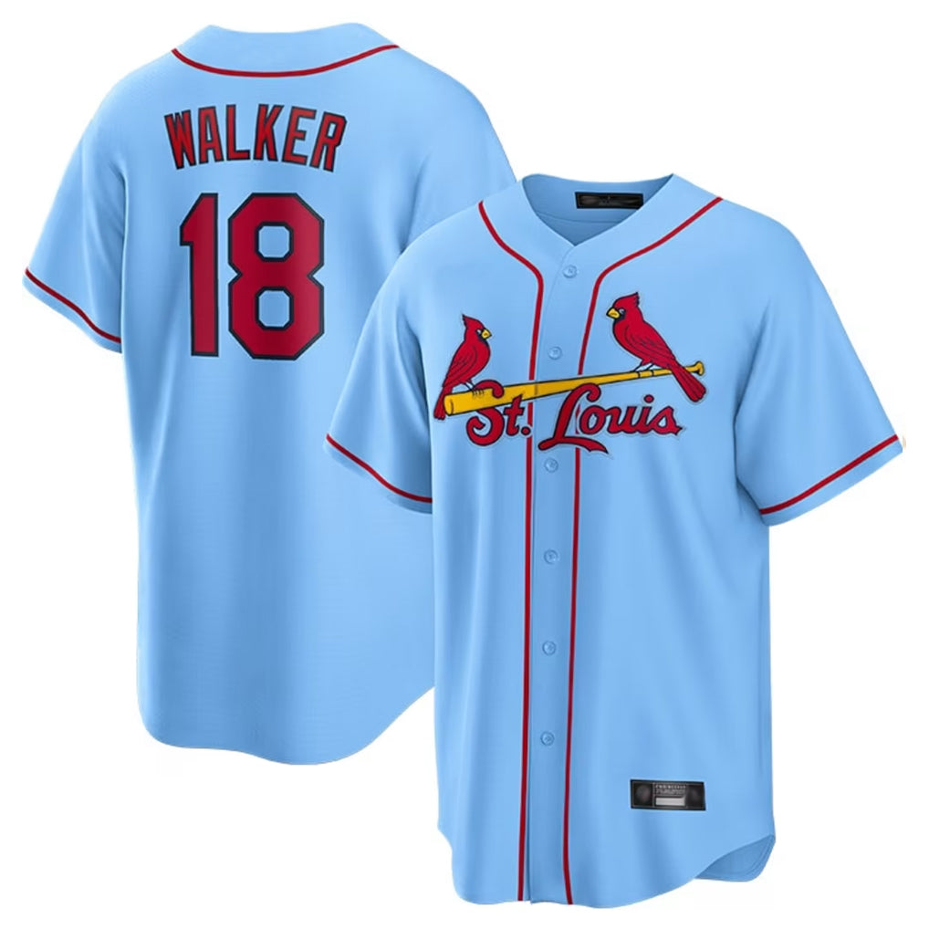 Fenge St. Louis Cardinals #18 Jordan Walker Player Light Blue Home Game Stitched Jerseys