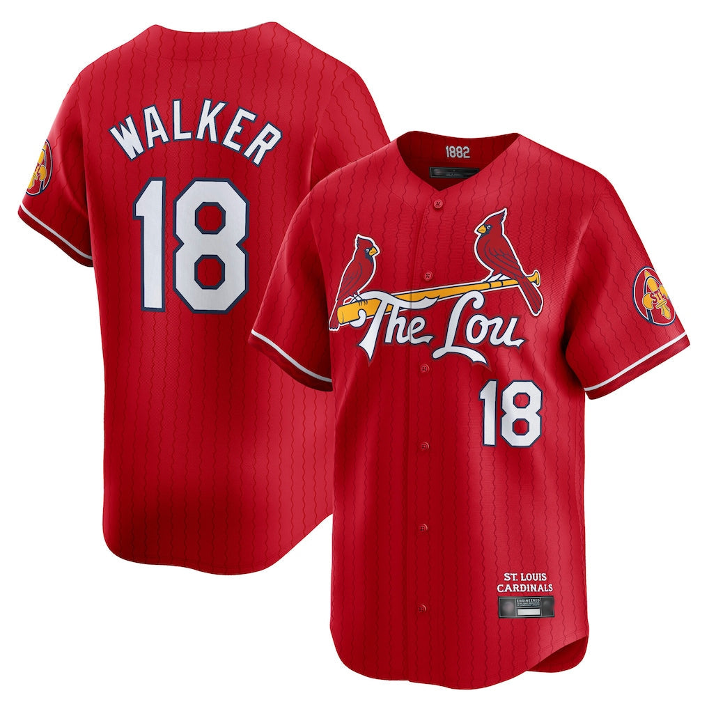 Fenge St. Louis Cardinals #18 Jordan Walker Player Red City Connect Limited Stitched Jerseys
