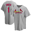 Fenge St. Louis Cardinals #1 Ozzie Smith Player Gray Home Game Stitched Jerseys