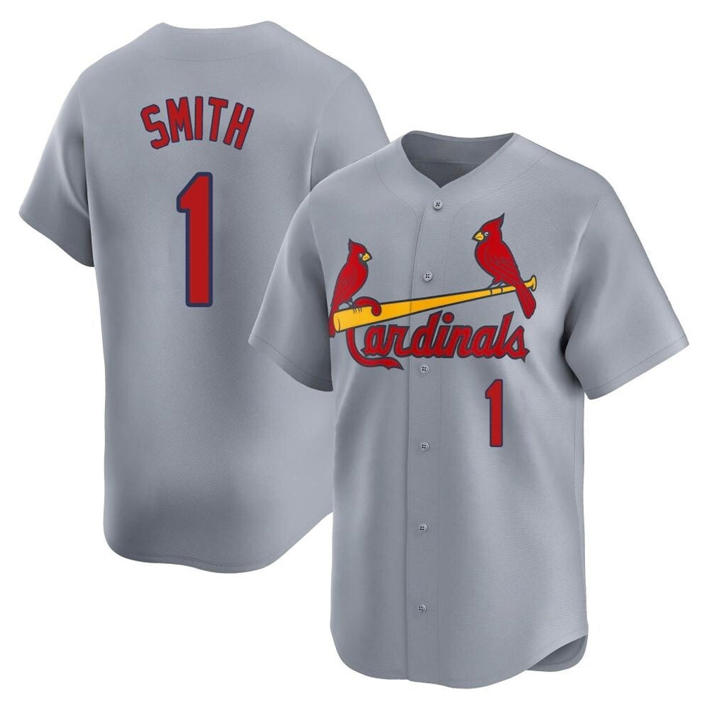 Fenge St. Louis Cardinals #1 Ozzie Smith Player Gray Home Limited Stitched Jerseys