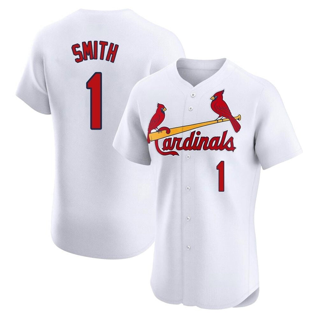 Fenge St. Louis Cardinals #1 Ozzie Smith Player White Home Limited Elite Stitched Jerseys