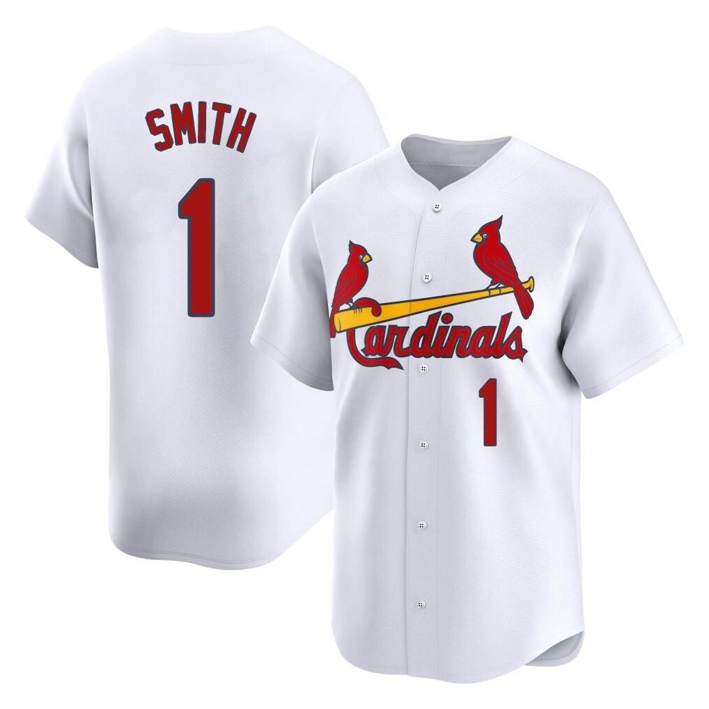 Fenge St. Louis Cardinals #1 Ozzie Smith Player White Home Limited Stitched Jerseys