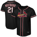 Fenge St. Louis Cardinals #21 Lars Nootbaar Player Black Carbon Fashio Game Stitched Jerseys