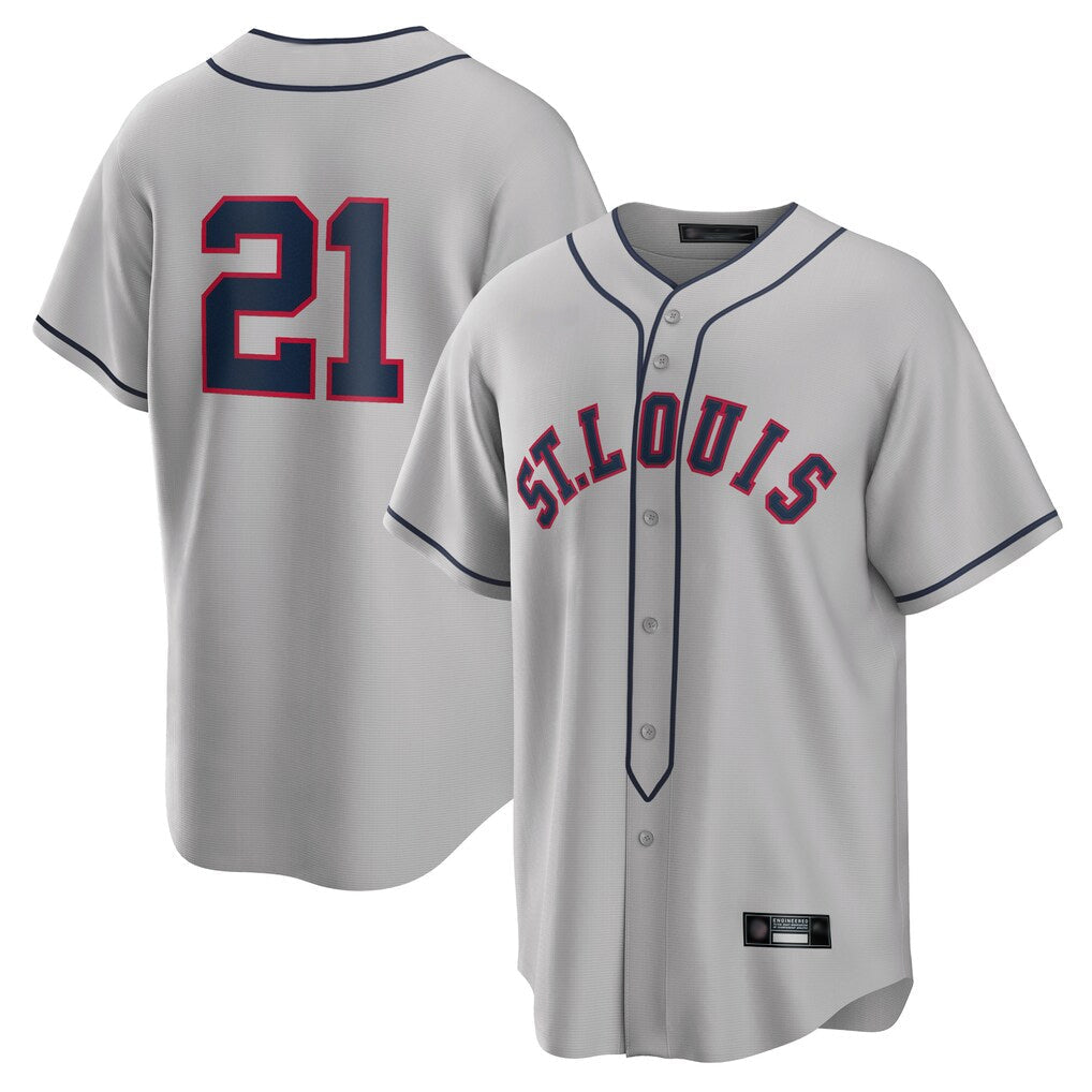 Fenge St. Louis Cardinals #21 Lars Nootbaar Player Gray Classic Replica Game Stitched Jerseys