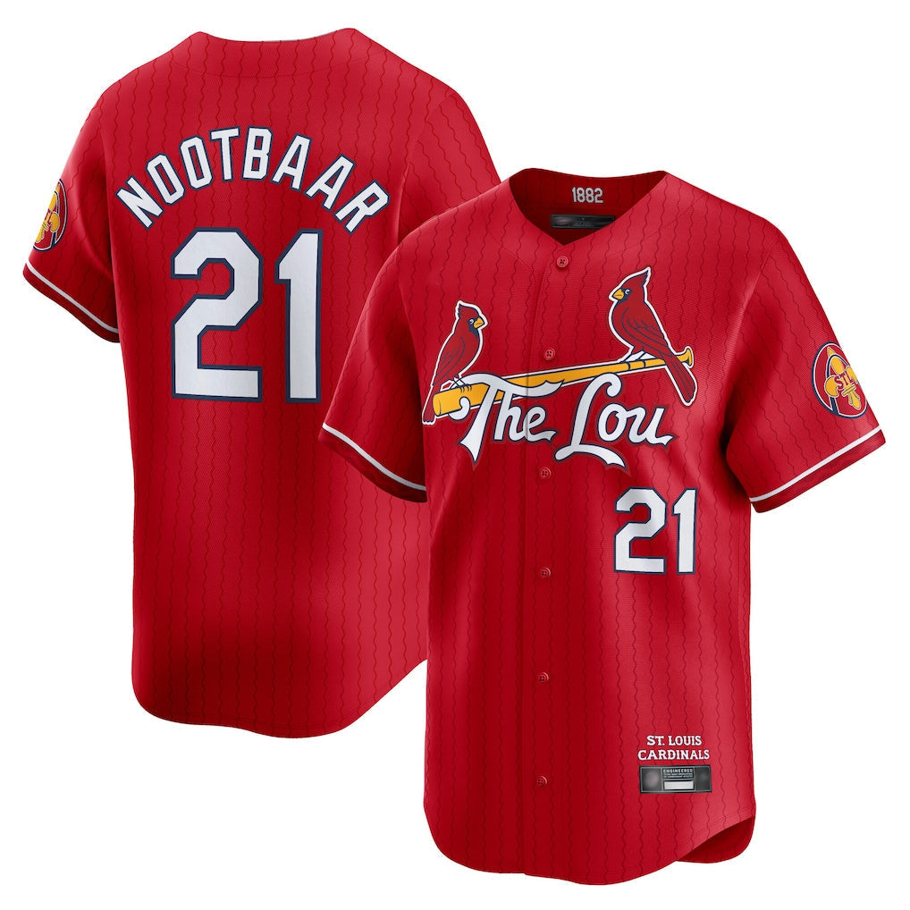 Fenge St. Louis Cardinals #21 Lars Nootbaar Player Red City Connect Limited Stitched Jerseys