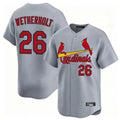 Fenge St. Louis Cardinals #26 JJ Wetherholt Player Gray Home Limited Stitched Jerseys