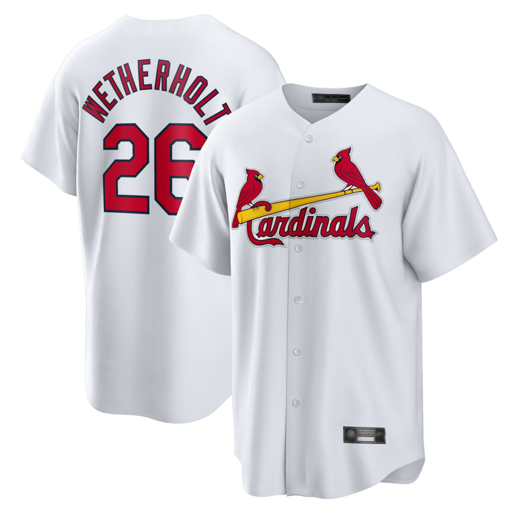 Fenge St. Louis Cardinals #26 JJ Wetherholt Player White Home Game Stitched Jerseys