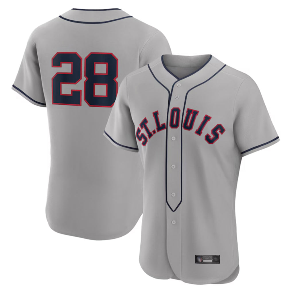 Fenge St. Louis Cardinals #28 Nolan Arenado Player Gray Home Limited Elite Stitched Jerseys