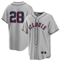 Fenge St. Louis Cardinals #28 Nolan Arenado Player Gray Home Replica Stitched Jerseys