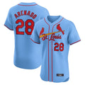 Fenge St. Louis Cardinals #28 Nolan Arenado Player Light Blue Home Limited Elite Stitched Jerseys