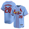 Fenge St. Louis Cardinals #28 Nolan Arenado Player Light Blue Home Limited Stitched Jerseys