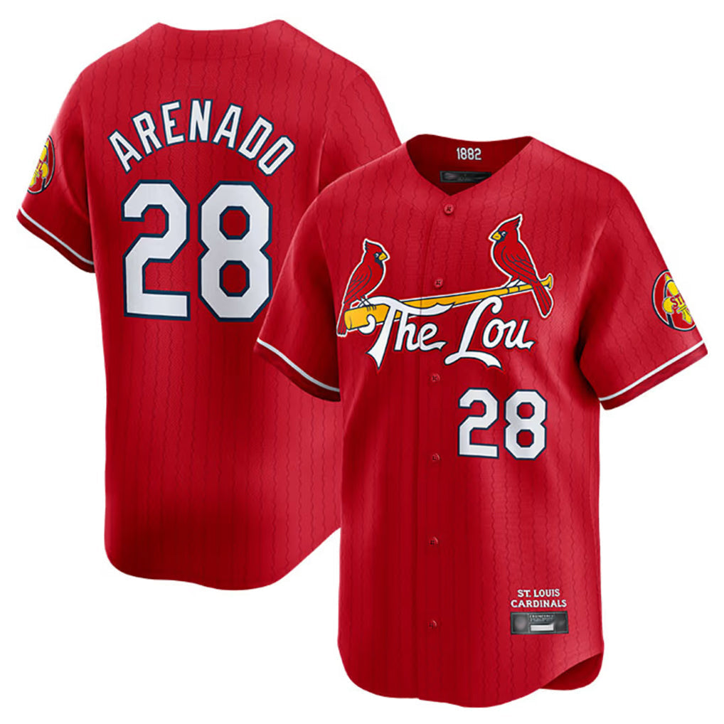 Fenge St. Louis Cardinals #28 Nolan Arenado Player Red City Connect Limited Stitched Jerseys