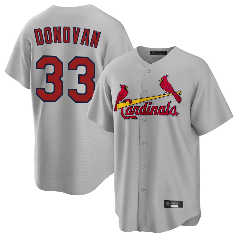 Fenge St. Louis Cardinals #33 Brendan Donovan Player Gray Home Game Stitched Jerseys