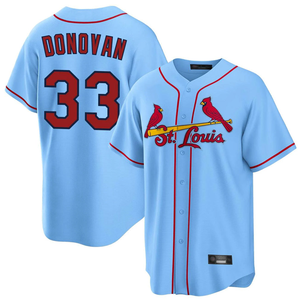 Fenge St. Louis Cardinals #33 Brendan Donovan Player Light Blue Home Game Stitched Jerseys