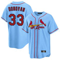 Fenge St. Louis Cardinals #33 Brendan Donovan Player Light Blue Home Game Stitched Jerseys