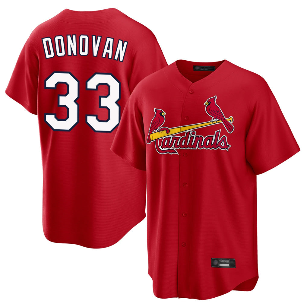 Fenge St. Louis Cardinals #33 Brendan Donovan Player Red Home Game Stitched Jerseys