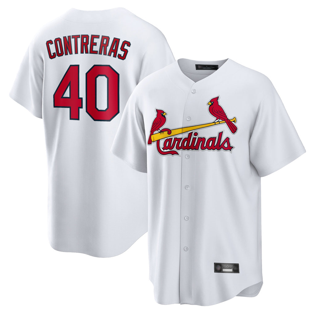 Fenge St. Louis Cardinals #40 Willson Contreras Player White Home Game Stitched Jerseys