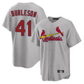 Fenge St. Louis Cardinals #41 Alec Burlesona Player Gray Home Game Stitched Jerseys